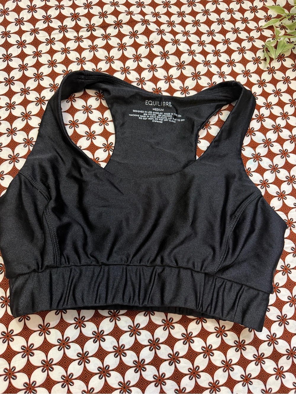 Medium Black Racerback Sports Bra